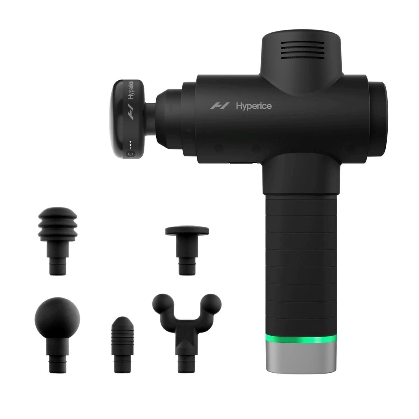 Hyperice Hypervolt 2 Pro and Heated Head - Featuring Quiet Glide Technology - Handheld Percussion Massage Gun | 5 Speeds 5 Interchangeable Heads | Helps Relieve Sore Muscles and Stiffness